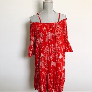 H&M Red Off The Shoulder Dress